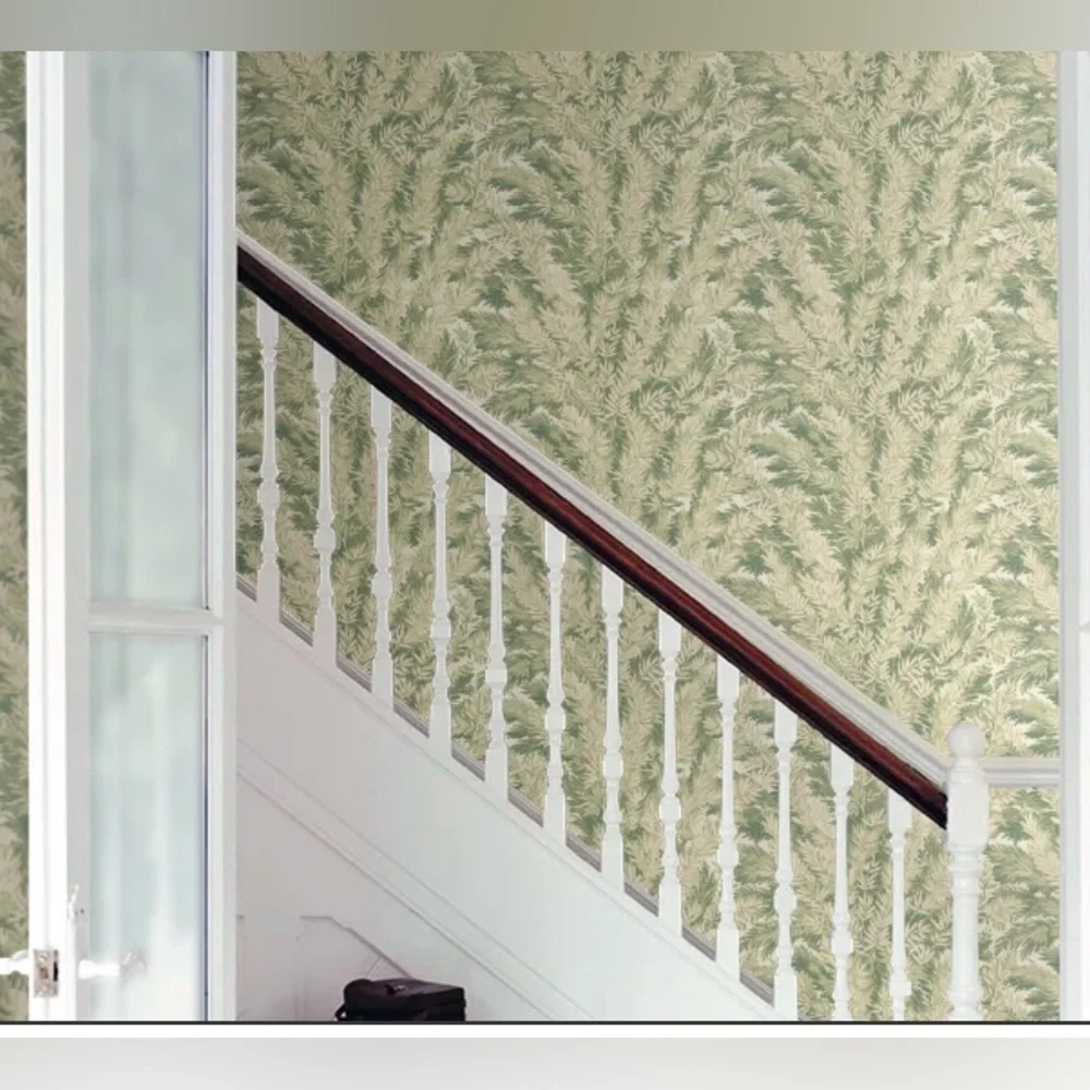 Anthropologie Florence Court Olive Botanical Wallpaper NWT